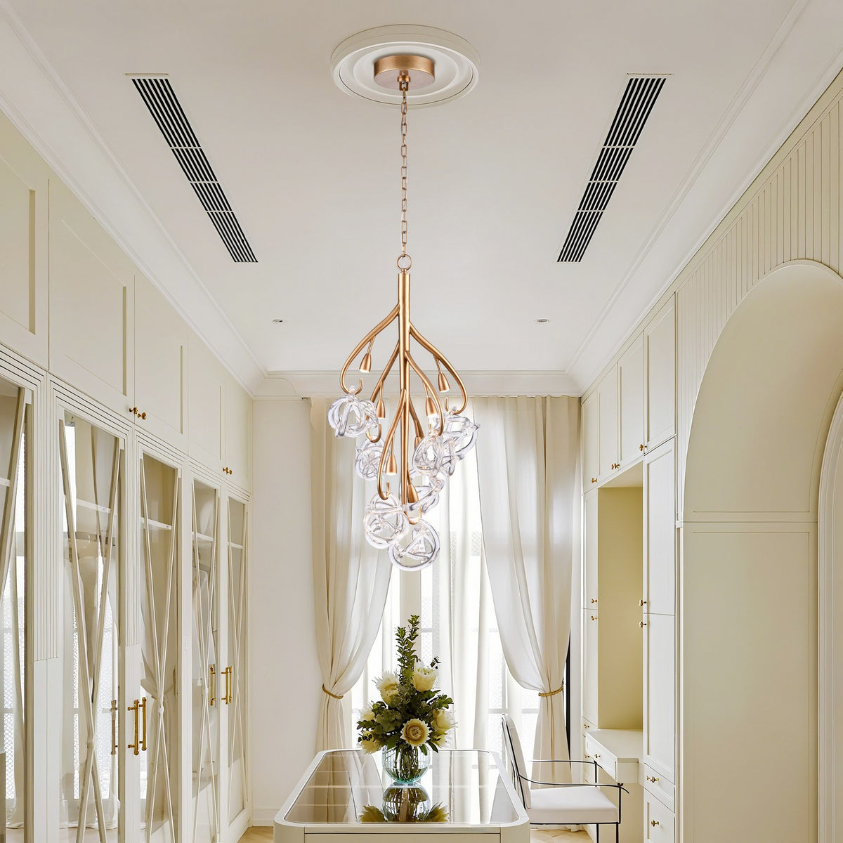 Arabela Lighting - 85181-7 - LED Chandelier - Freeform - Antique Gold Leaf