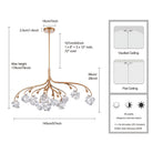 Arabela Lighting - 85183-11 - LED Chandelier - Freeform - Antique Gold Leaf