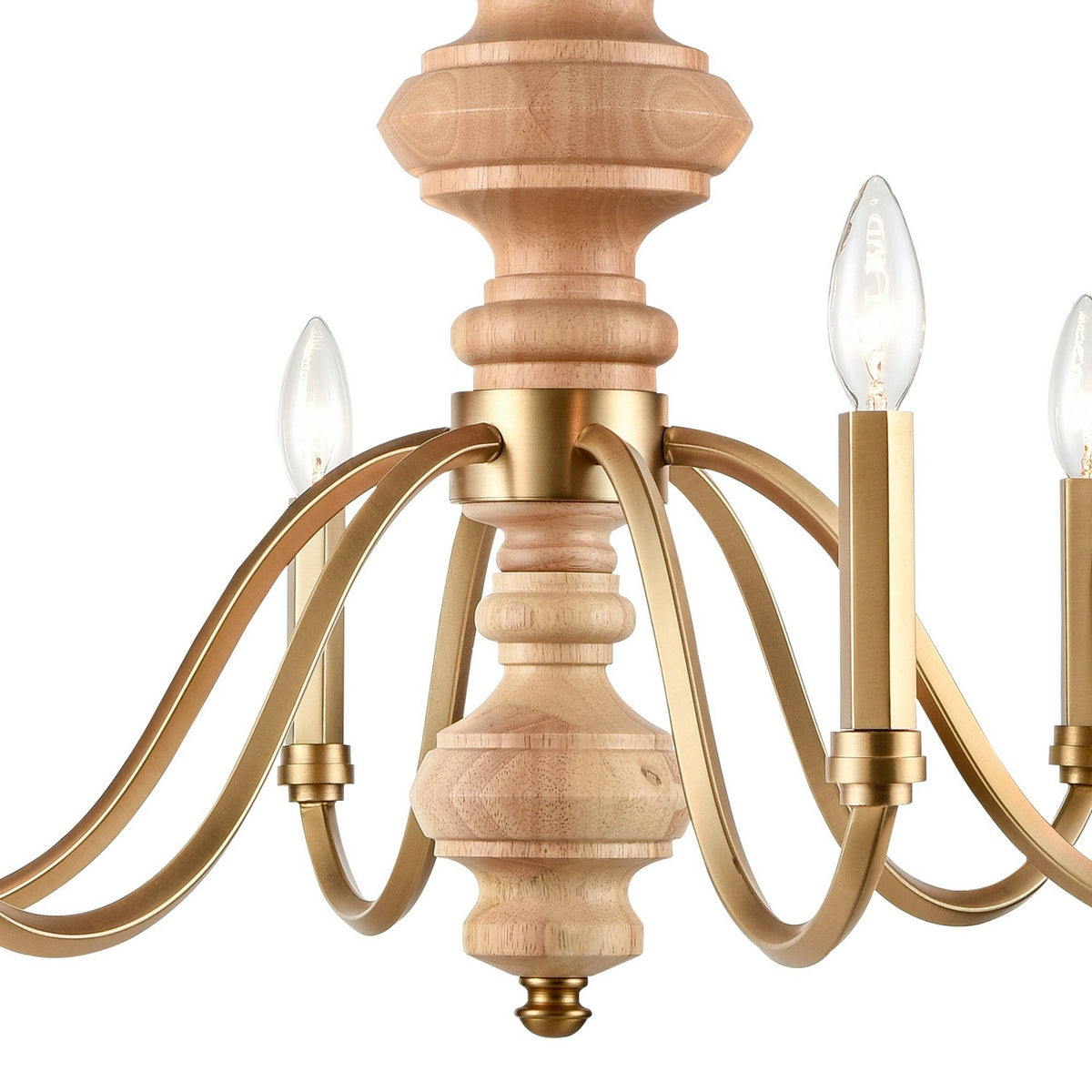 Arabela Lighting - 85141-6 - Six Light Chandelier - French Country - Natural Brass