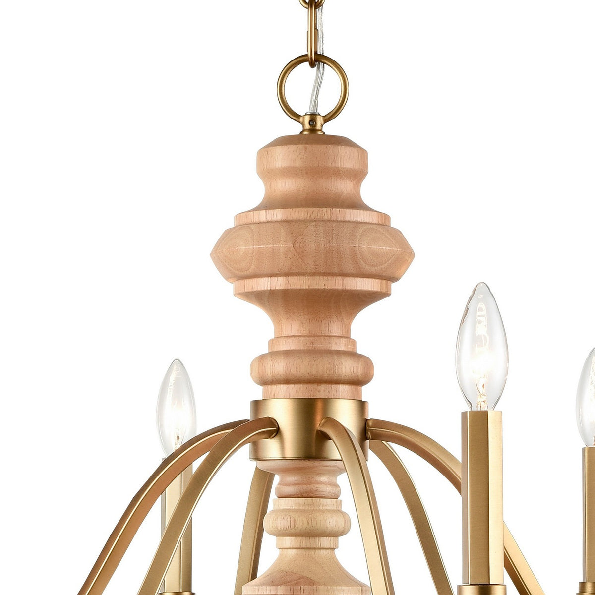 Arabela Lighting - 85141-6 - Six Light Chandelier - French Country - Natural Brass