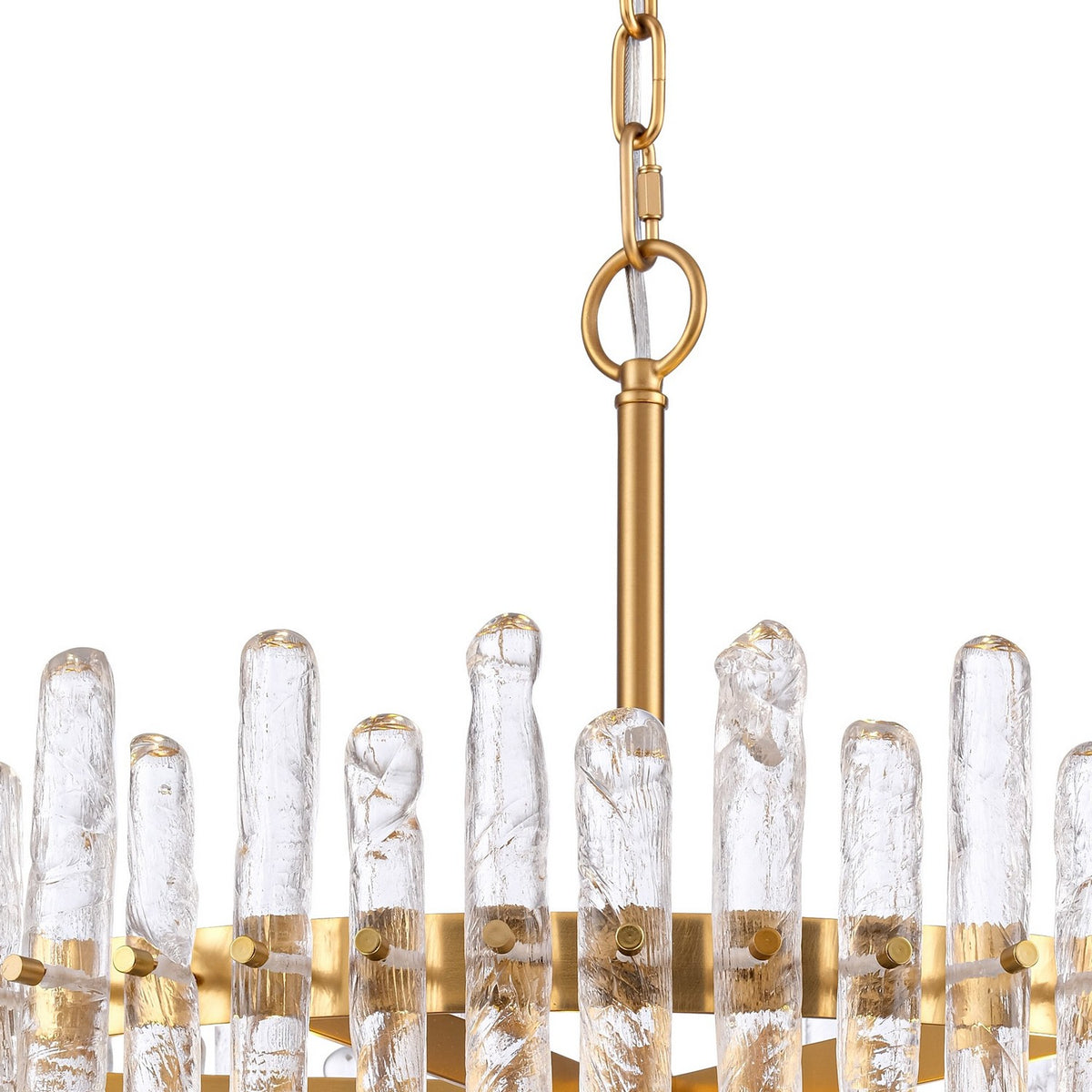 Arabela Lighting - 85102-6 - Six Light Pendant - Icicles - Natural Brass