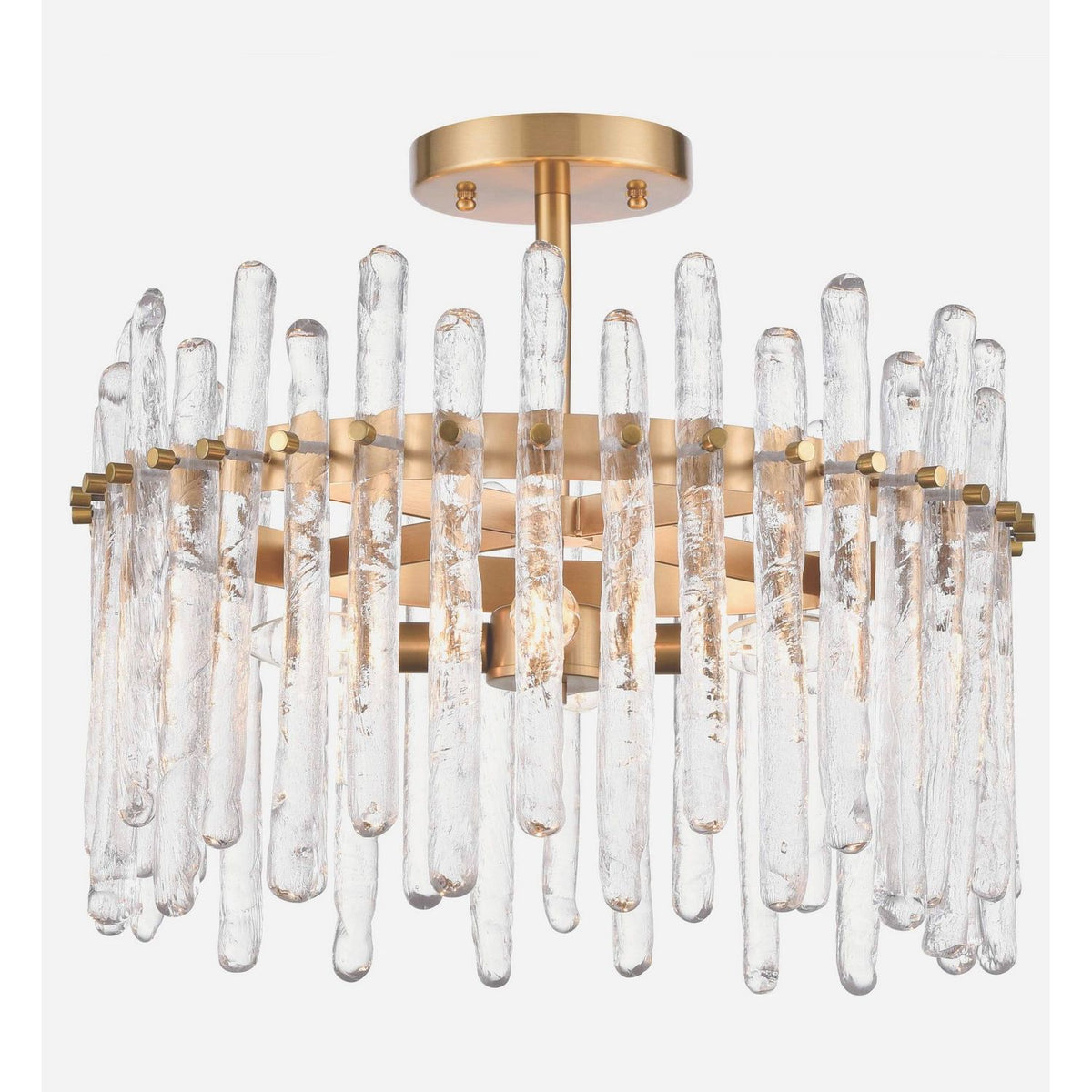 Arabela Lighting - 85103-4 - Four Light Pendant - Icicles - Natural Brass