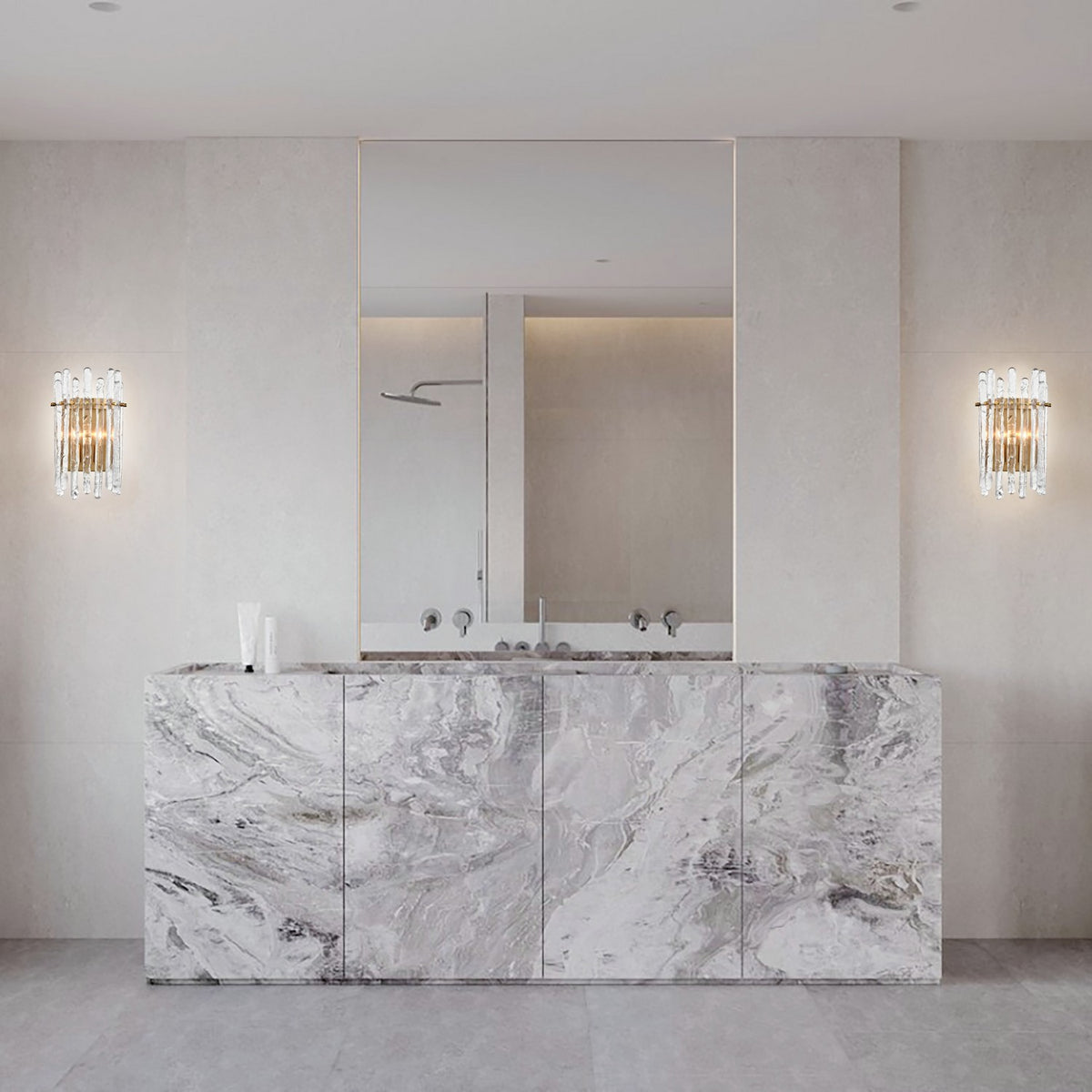 Arabela Lighting - 85105-2 - Two Light Wall Sconce - Icicles - Natural Brass