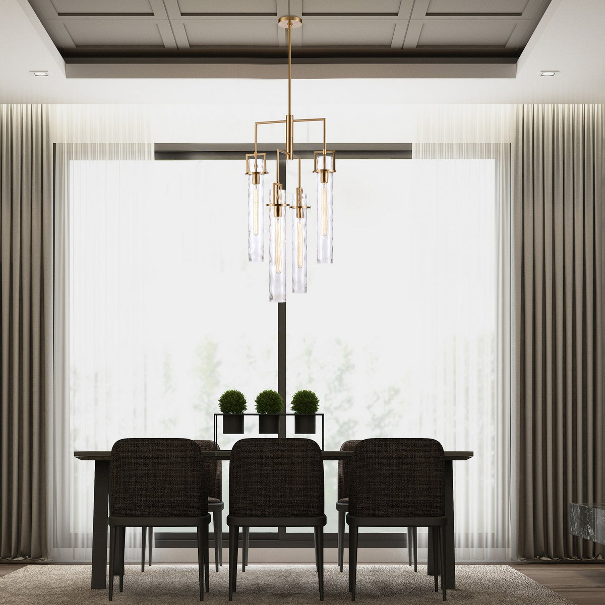 Arabela Lighting - 85241-4 - Four Light Chandelier - Jayden - Lacquered Gold