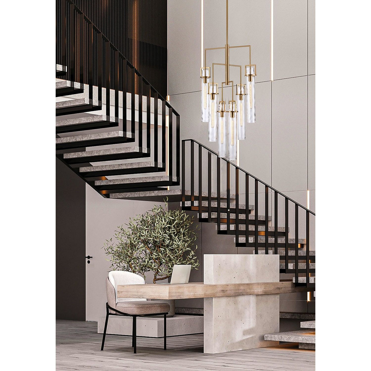 Arabela Lighting - 85242-6 - Six Light Chandelier - Jayden - Lacquered Gold