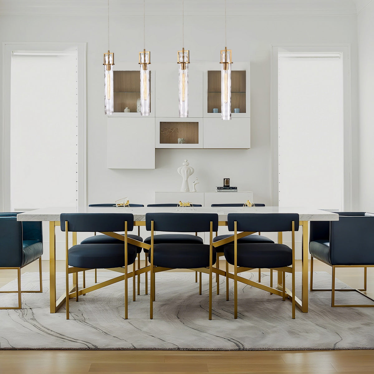 Arabela Lighting - 85245-4 - Four Light Linear Chandelier - Jayden - Lacquered Gold