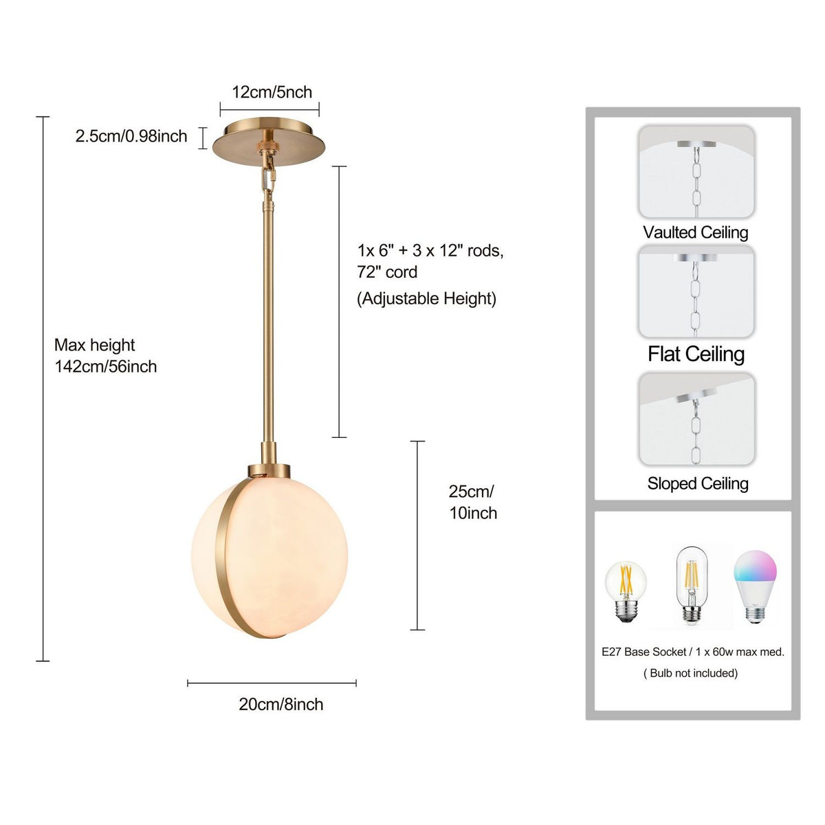 Arabela Lighting - 85221-1 - One Light Pendant - Lumis - Lacquered Gold