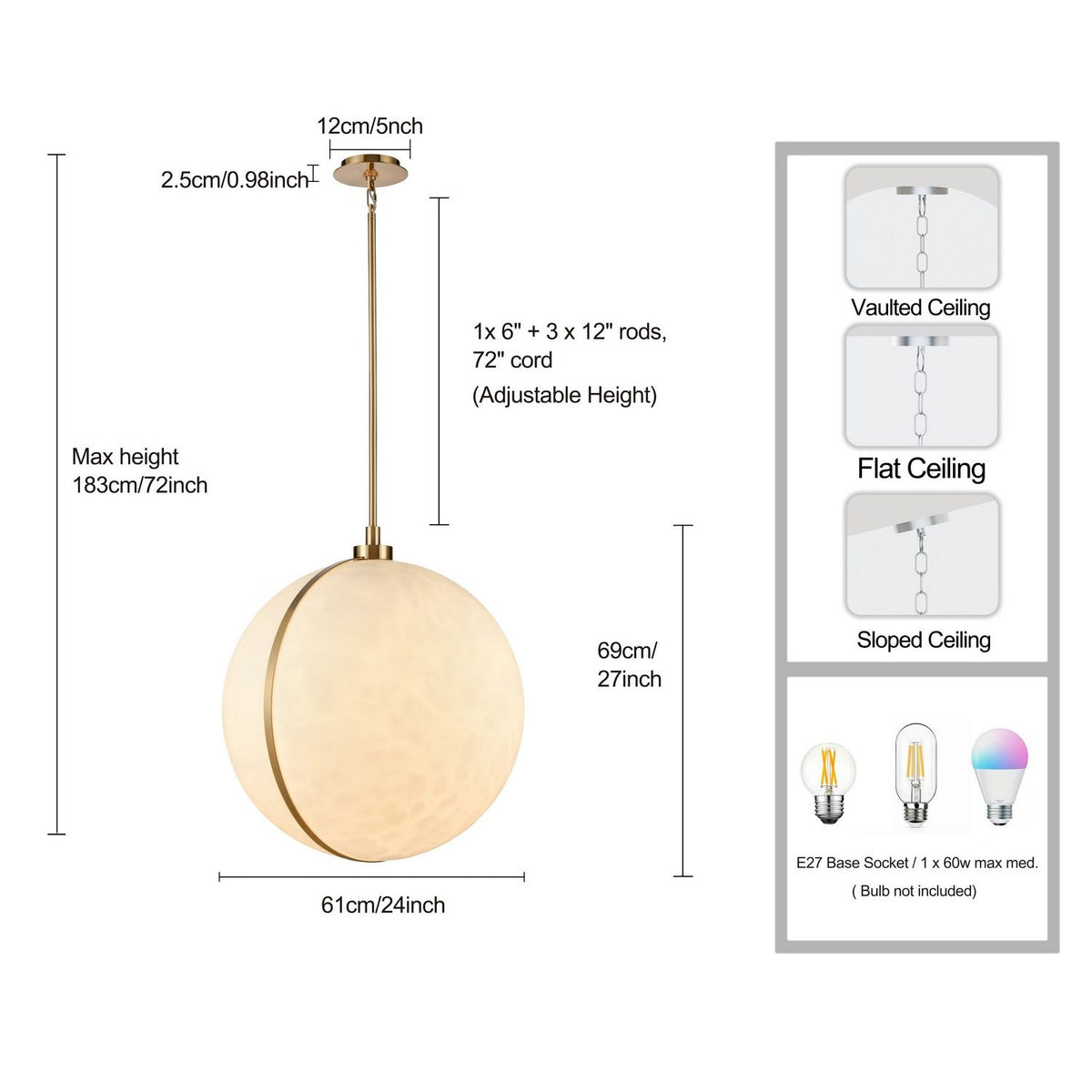 Arabela Lighting - 85223-1 - One Light Pendant - Lumis - Lacquered Gold