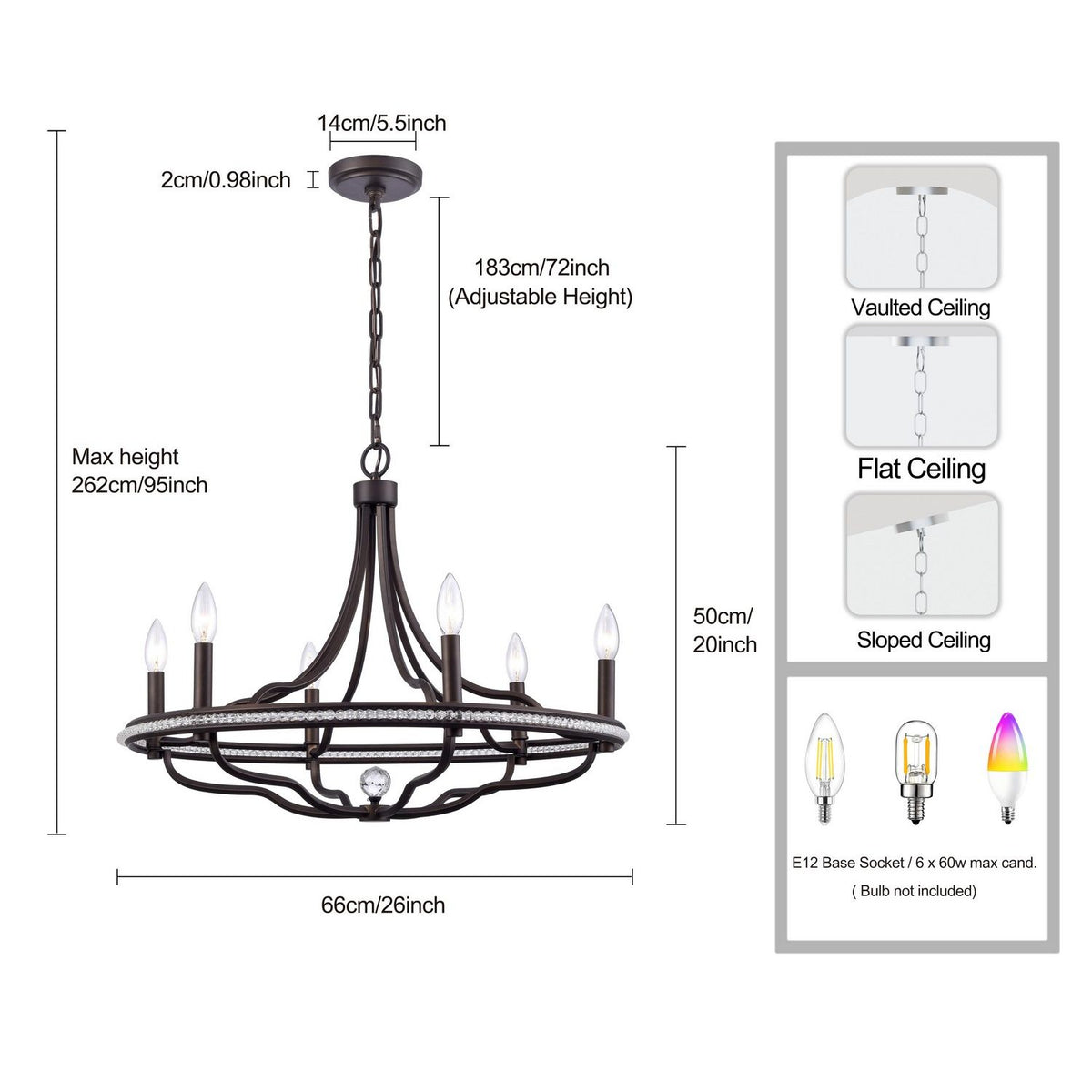 Arabela Lighting - 85151-6 - Six Light Chandelier - Tuscan - Dark Bronze