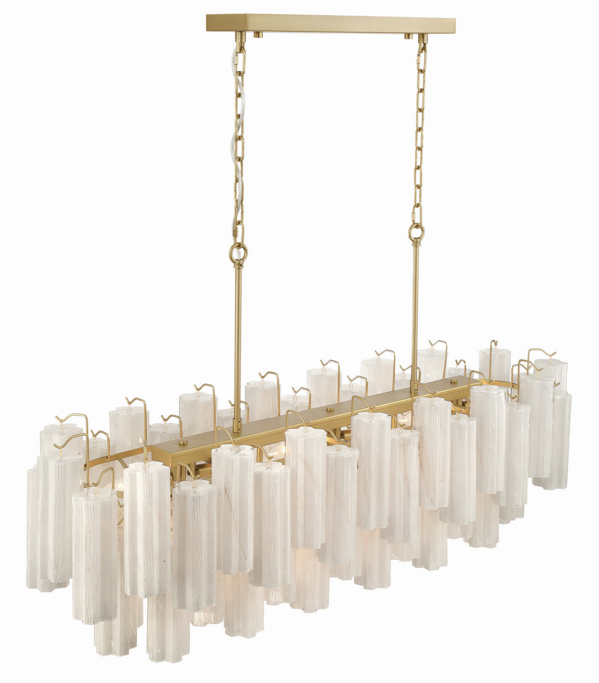 Artcraft Canada - AC12105WH - Île lumineuse 16 Suspension - Sophia - Laiton brossé