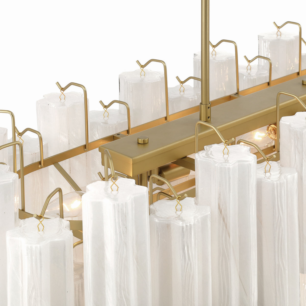 Artcraft Canada - AC12105WH - Île lumineuse 16 Suspension - Sophia - Laiton brossé