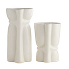 Arteriors - AVC16 - Vases, lot de 2 - Maud - Ivoire craquelé