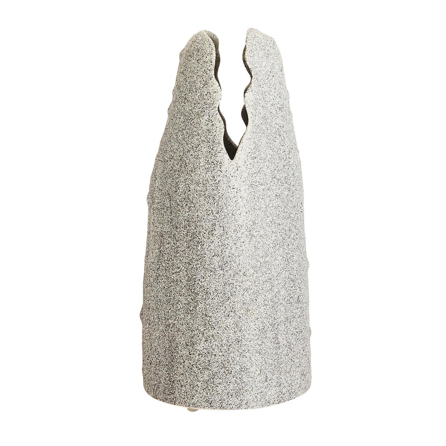 Arteriors - AVC18 - Vase - Livia - White Crackle Charcoal Wash