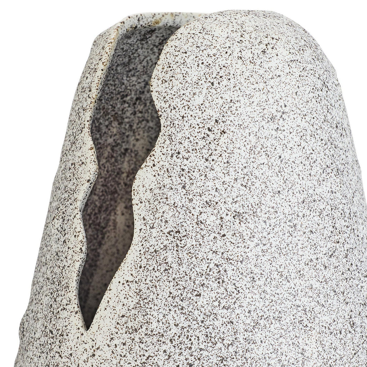 Arteriors - AVC18 - Vase - Livia - White Crackle Charcoal Wash