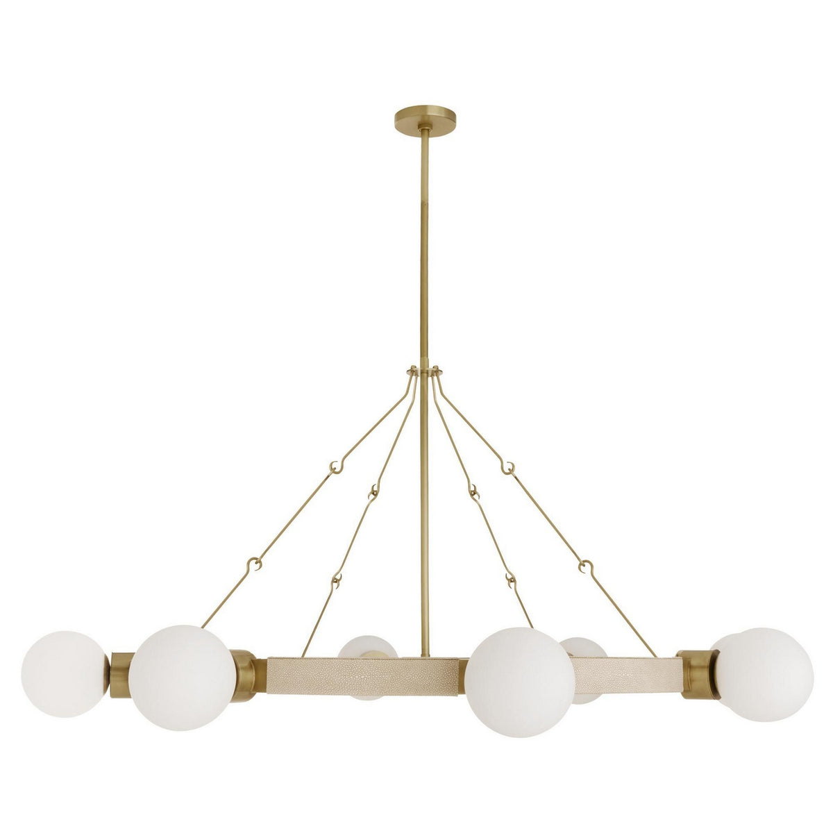 Arteriors - DLC42 - Eight Light Chandelier - Liberty - Matte Opal