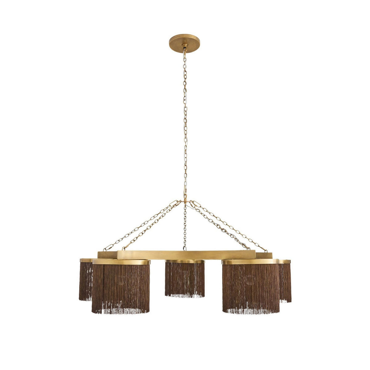 Arteriors - DLI14 - Cinq lumières Suspendu - Langston - Laiton vintage