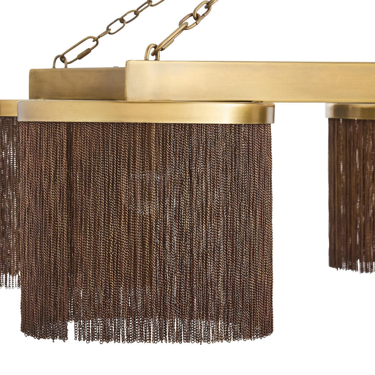 Arteriors - DLI14 - Cinq lumières Suspendu - Langston - Laiton vintage
