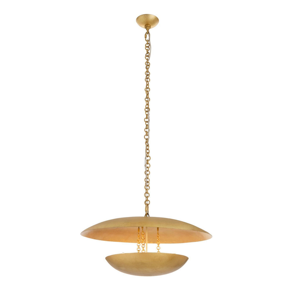 Arteriors - DMI27 - Trois lumières Suspendu - Florko - Feuille d'or