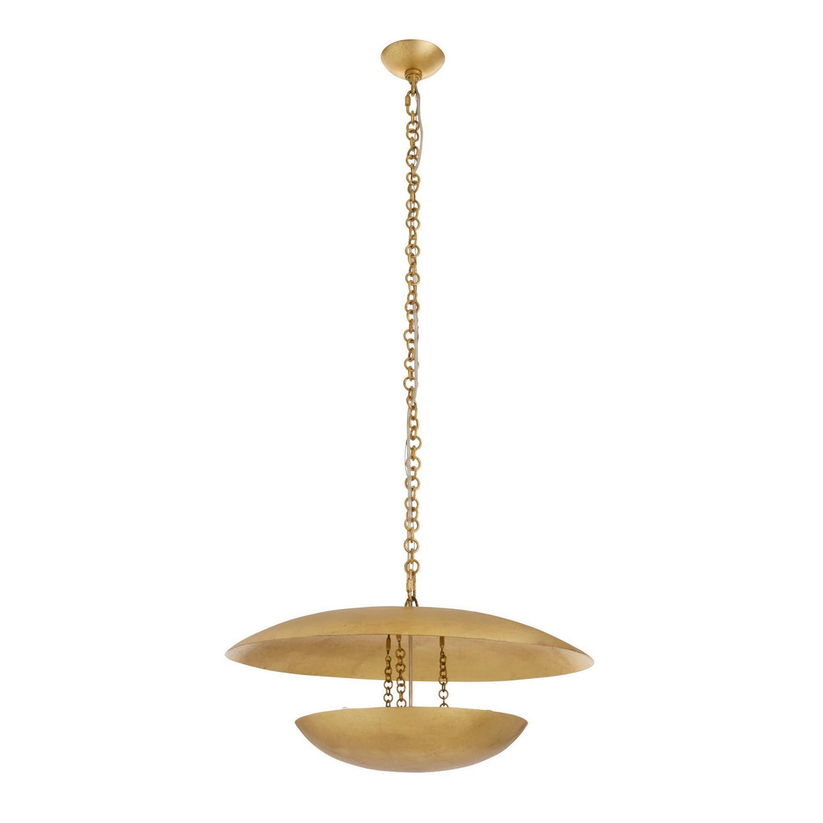 Arteriors - DMI27 - Trois lumières Suspendu - Florko - Feuille d'or