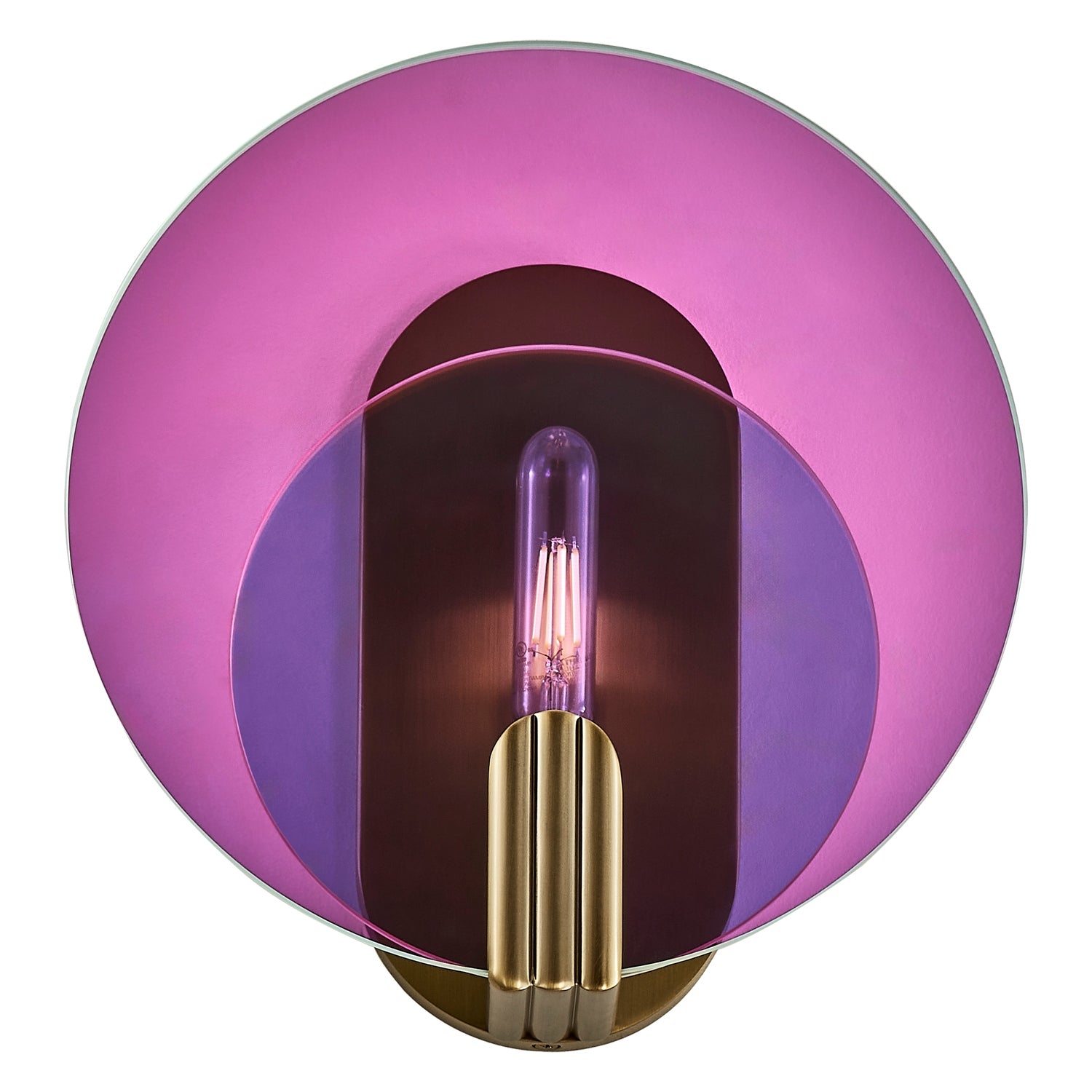 Kalco - 528521WB - One Light Wall Sconce - Optics - Winter Brass