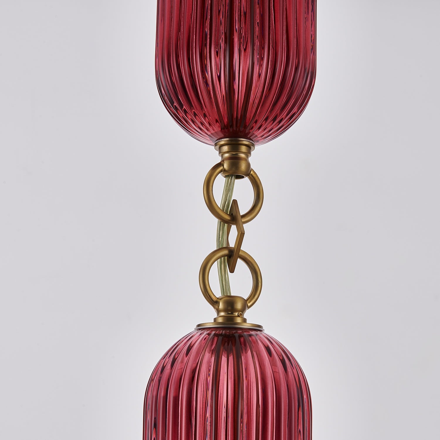 Kalco - 519611STB/MGNT - One Light Pendant - Verde - Satin Brass