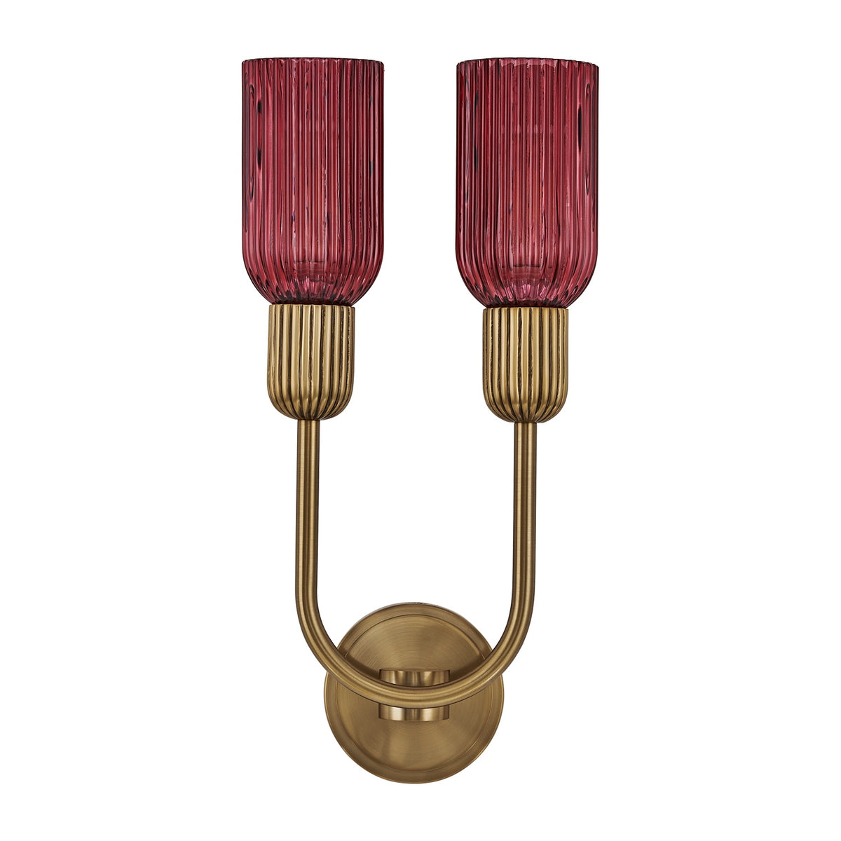 Kalco - 519621STB/MGNT - Two Light Wall Sconce - Verde - Satin Brass