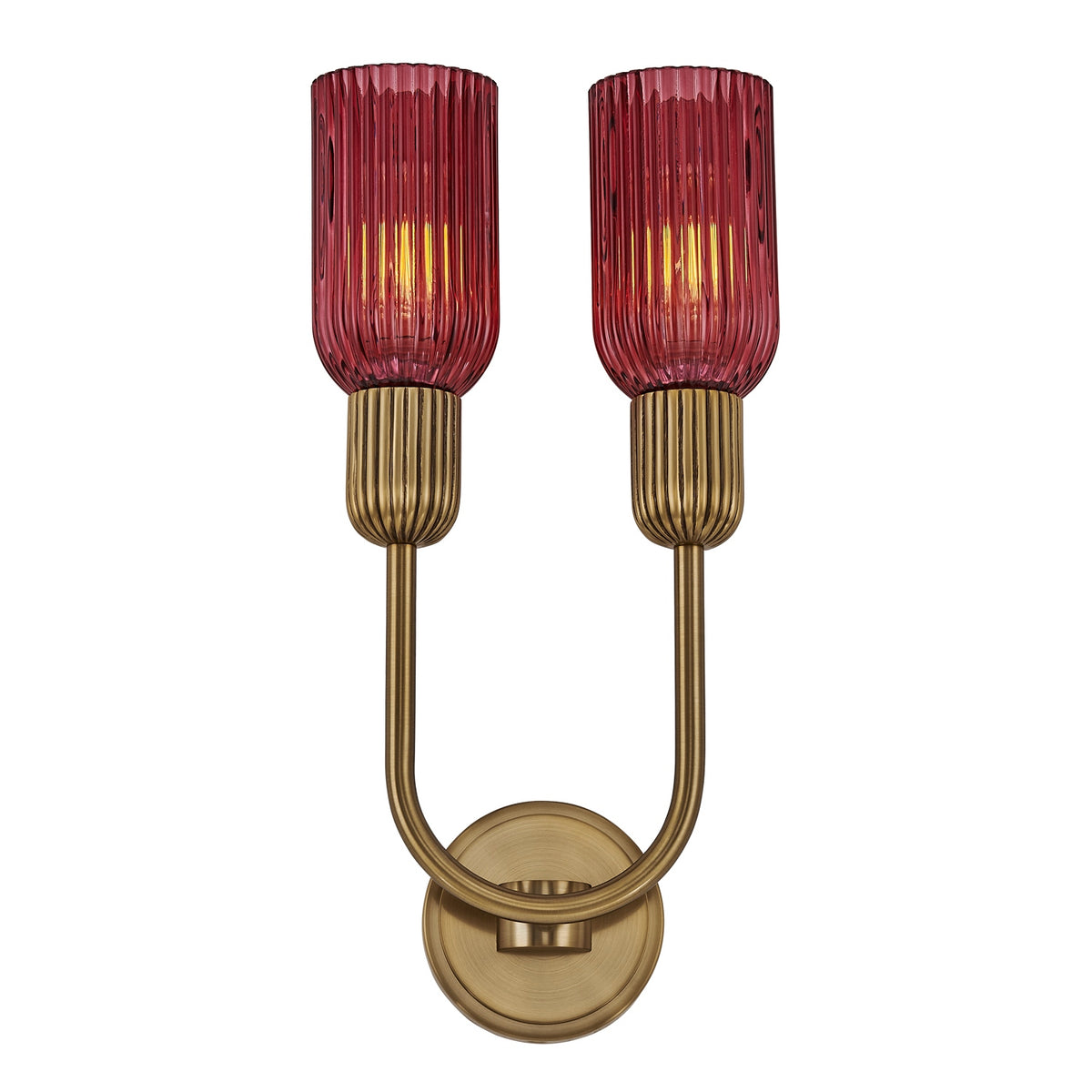 Kalco - 519621STB/MGNT - Two Light Wall Sconce - Verde - Satin Brass