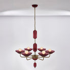 Kalco - 519671STB/MGNT - Six Light Chandelier - Verde - Satin Brass