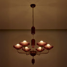 Kalco - 519671STB/MGNT - Six Light Chandelier - Verde - Satin Brass