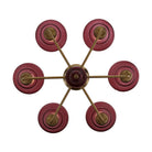 Kalco - 519671STB/MGNT - Six Light Chandelier - Verde - Satin Brass