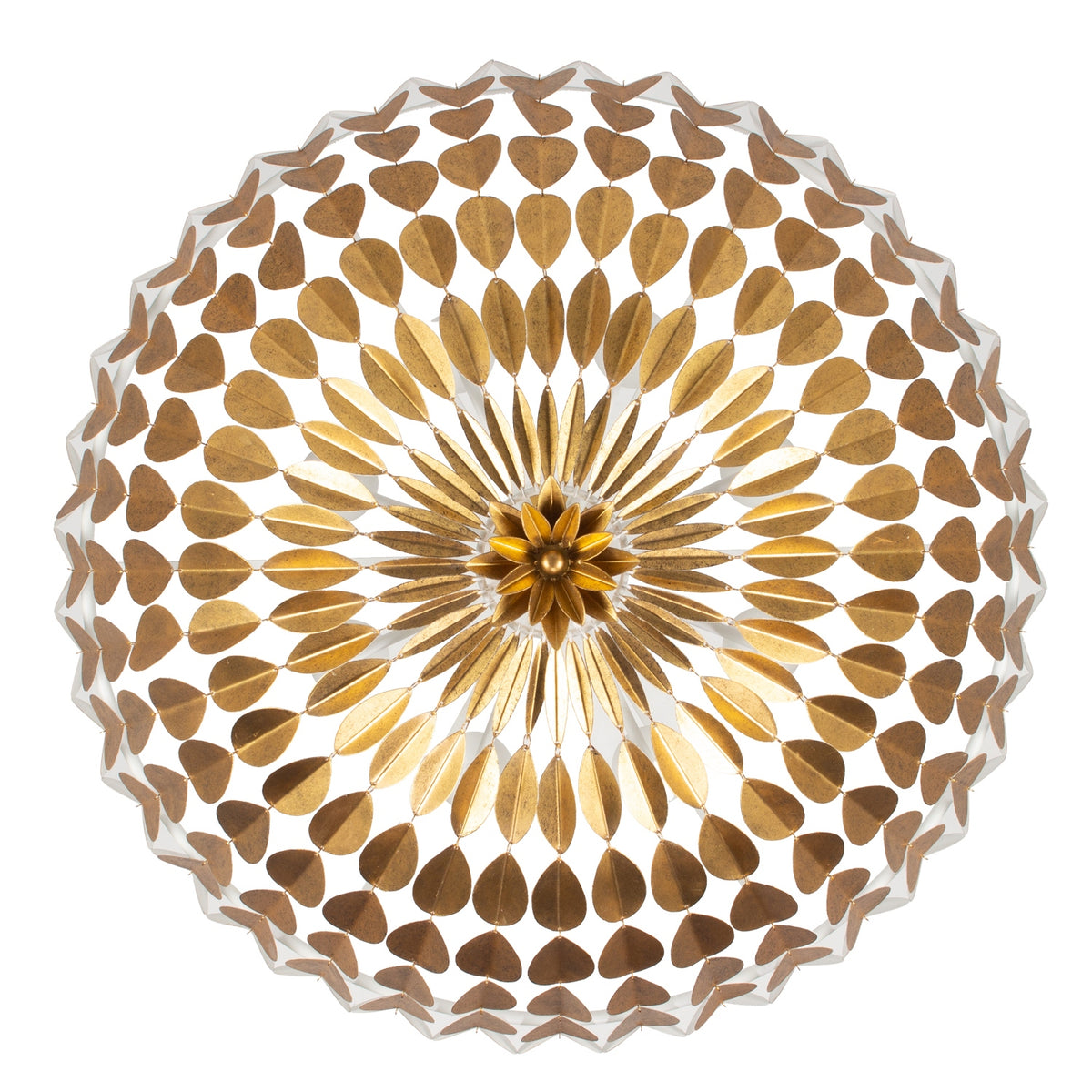 Kalco - 527455OLW - Huit lumières Suspendu - Amor - Feuille d'or oxydée et blanc