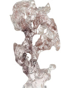 Sculpture en faux cristal de roche Currey and Company 1200-0974, rose/violet/transparent
