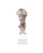 Sculpture en faux cristal de roche Currey and Company 1200-0974, rose/violet/transparent