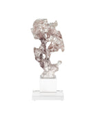 Sculpture en faux cristal de roche Currey and Company 1200-0974, rose/violet/transparent