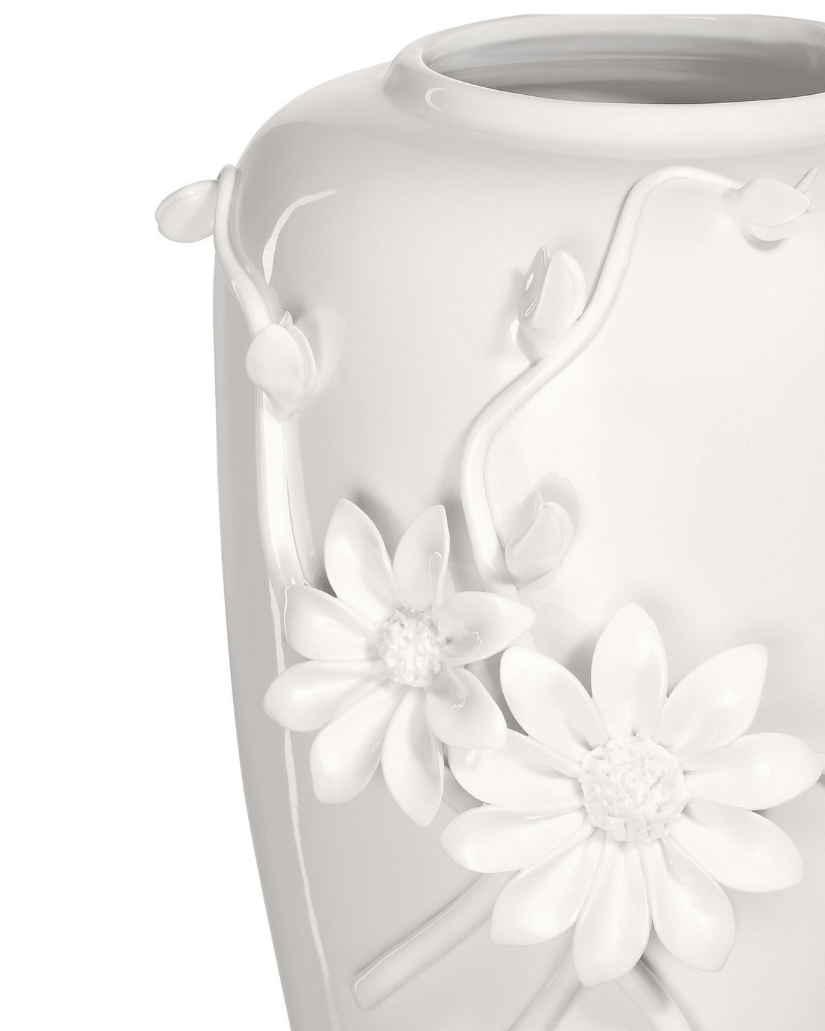 Currey and Company 1200-0983 Daisy Maria Vase in White