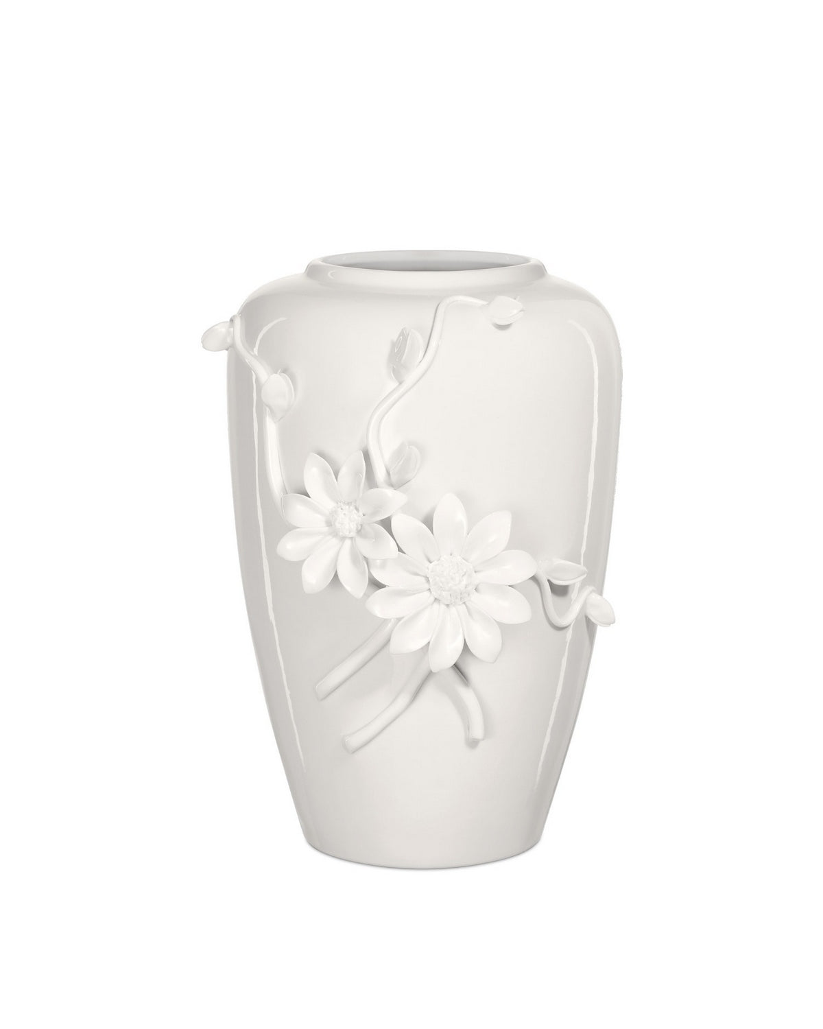Currey and Company 1200-0983 Daisy Maria Vase in White