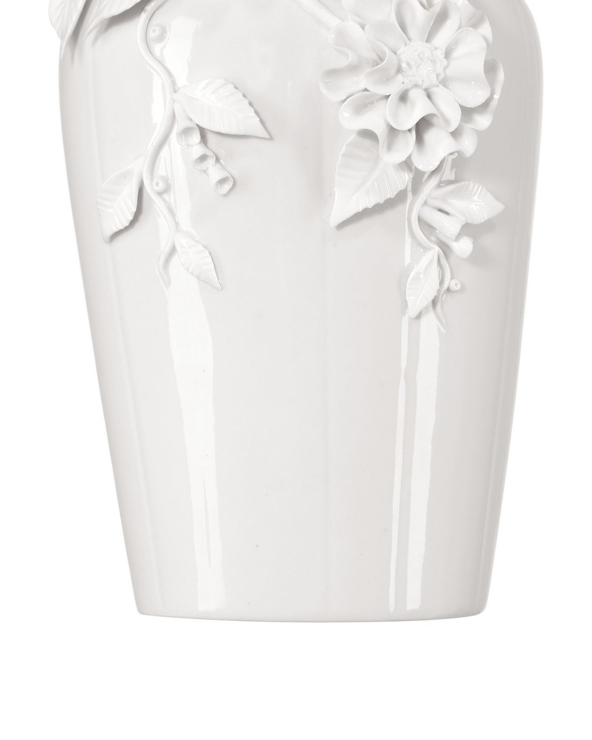 Currey and Company 1200-0985 Flower Maria Vase in White