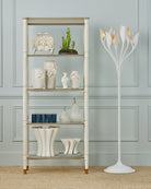 Currey and Company 1200-0985 Flower Maria Vase in White