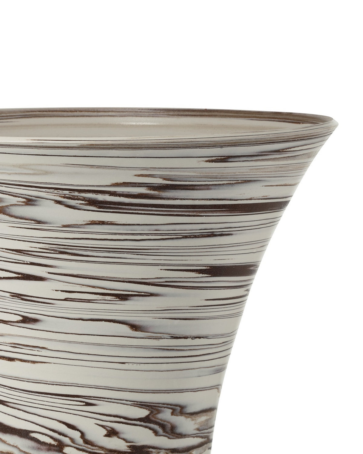 Vase sur pied Jejune de Currey and Company 1200-1010, couleur beige/marron