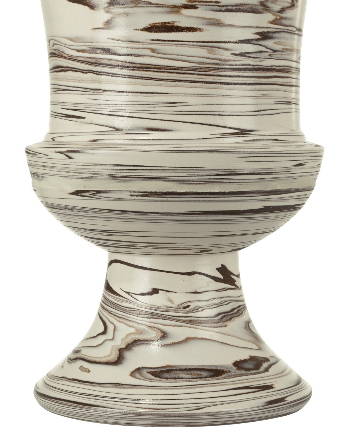Vase sur pied Jejune de Currey and Company 1200-1010, couleur beige/marron