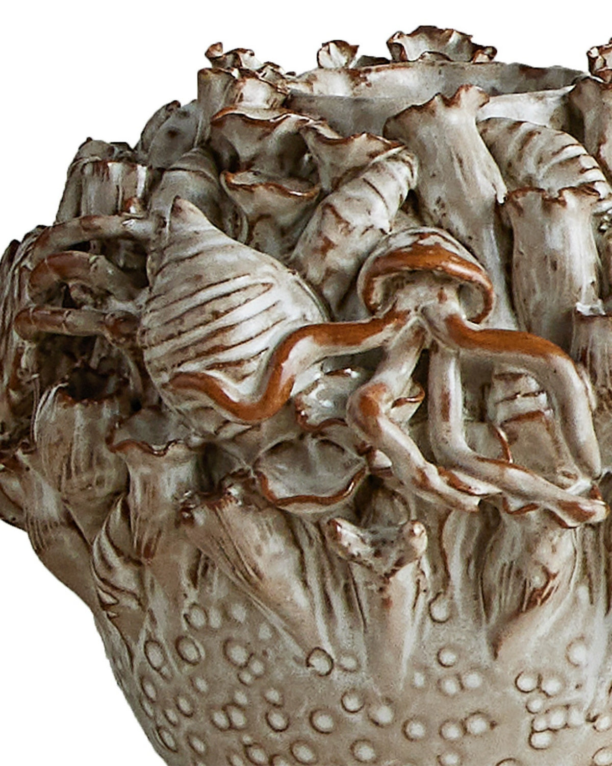 Vase Tidal Currey and Company 1200-1053 en blanc laiteux