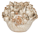 Vase Tidal Currey and Company 1200-1053 en blanc laiteux
