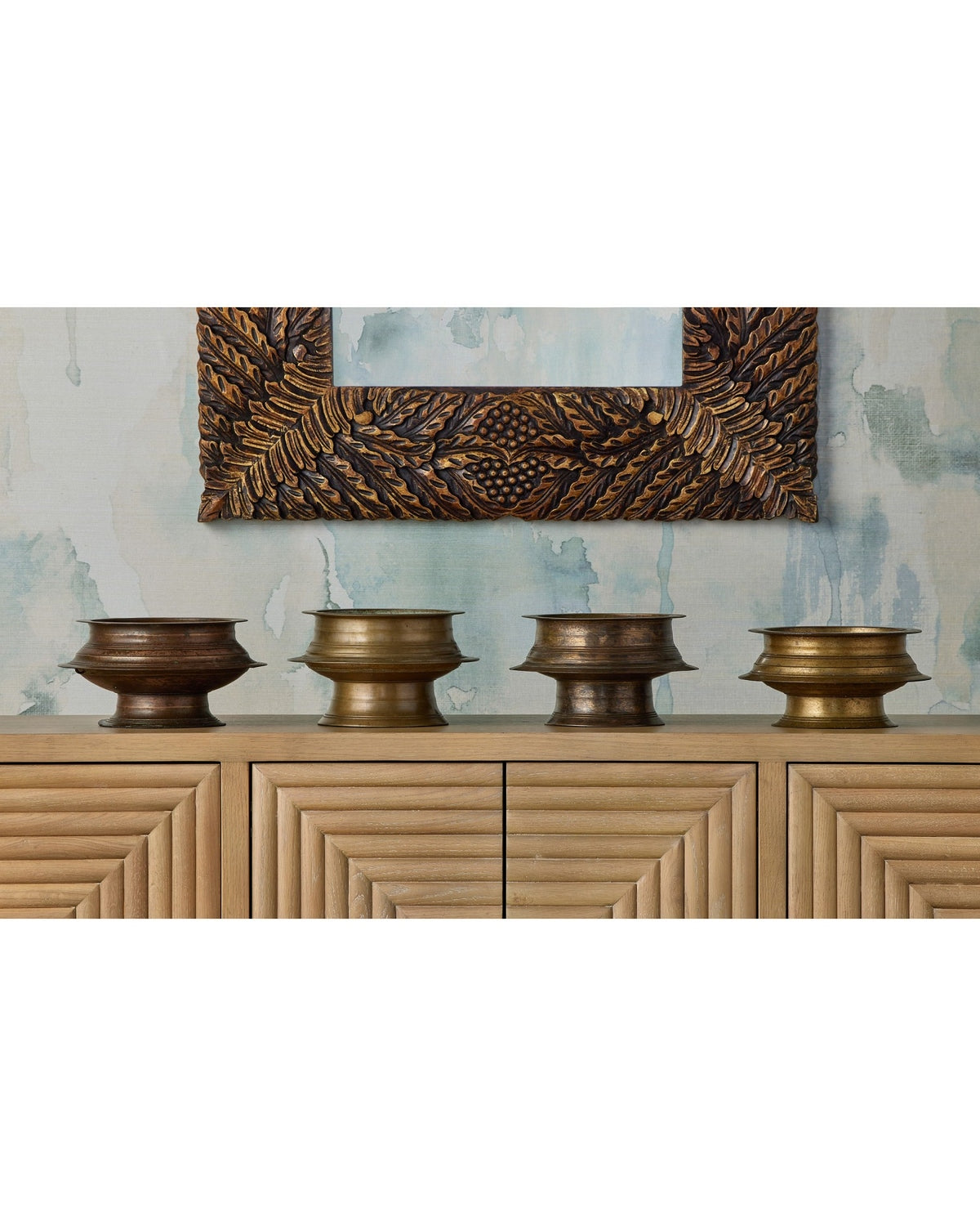 Currey and Company 1200-1054 Tanjore Ritual Bowl in Antique Brass