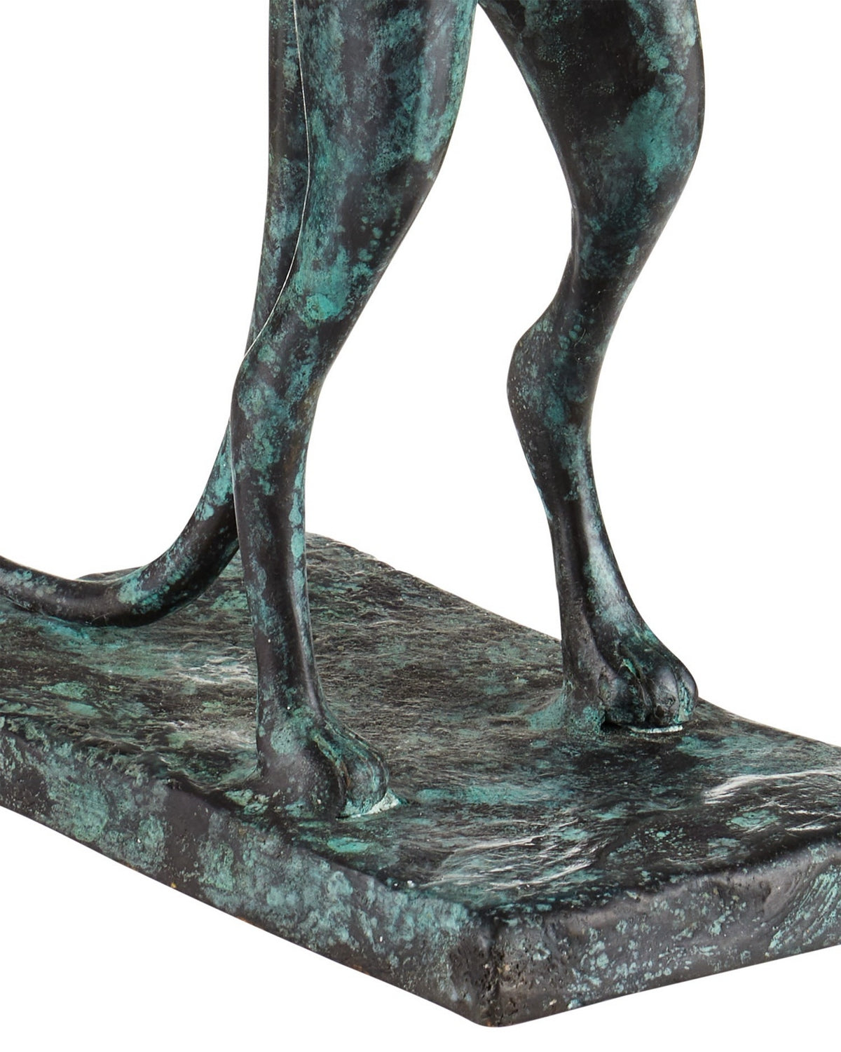 Currey and Company 1200-1059 Chat Bastet en granit vert