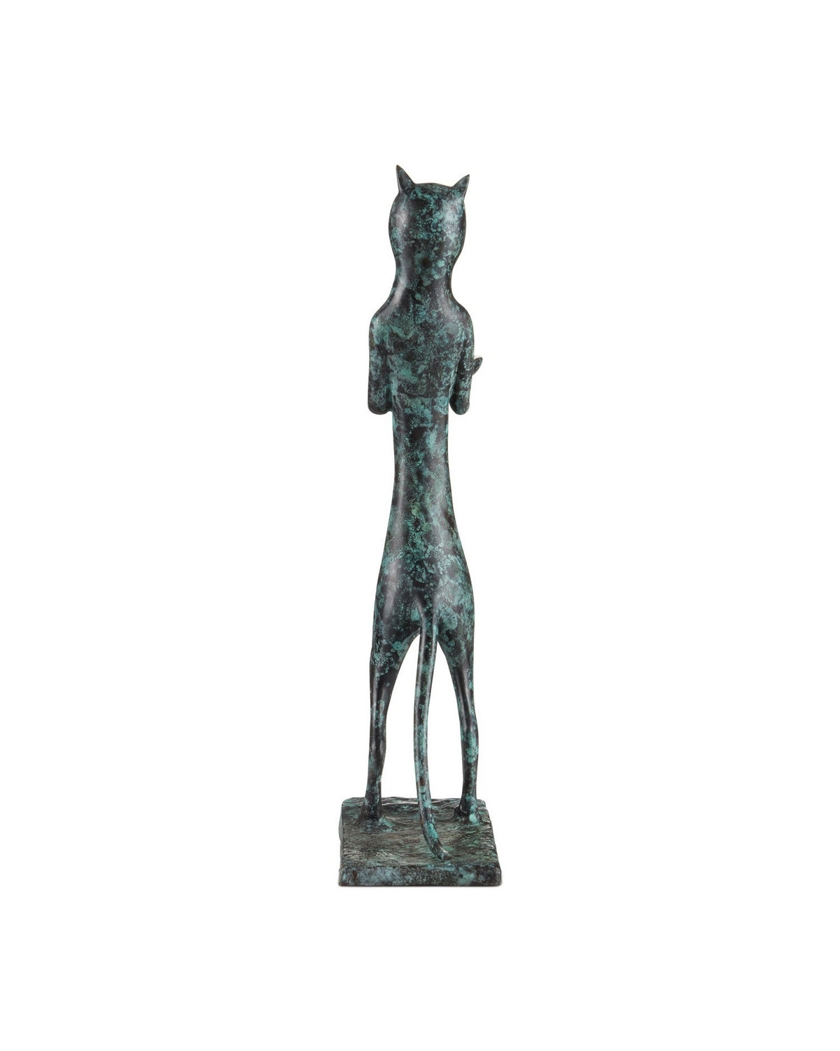 Currey and Company 1200-1059 Chat Bastet en granit vert