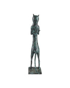 Currey and Company 1200-1059 Chat Bastet en granit vert
