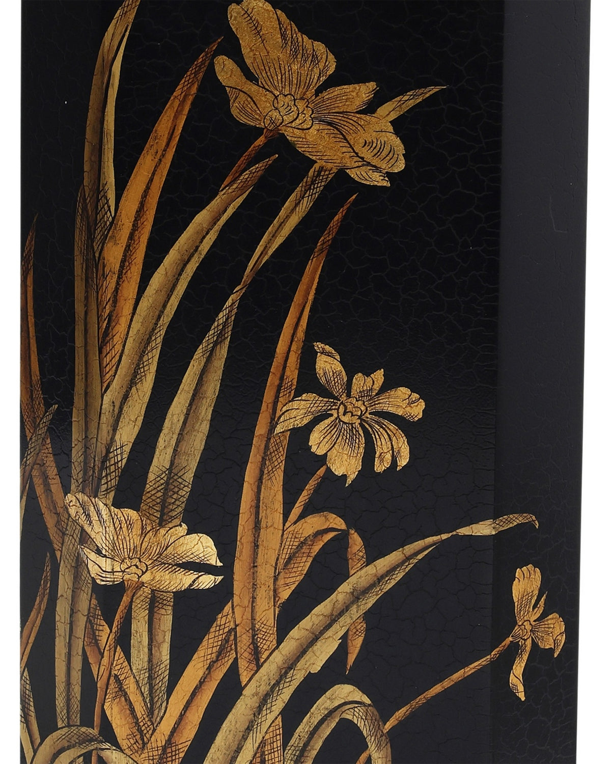 Currey and Company 1200-1064 Glasshouse Tole Umbrella Stand in Black/Gold