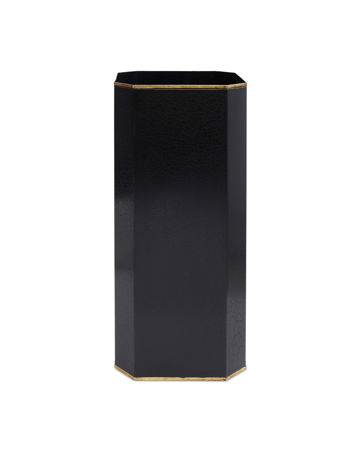 Currey and Company 1200-1064 Glasshouse Tole Umbrella Stand in Black/Gold