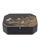 Currey and Company 1200-1065 Glasshouse Box en noir et or