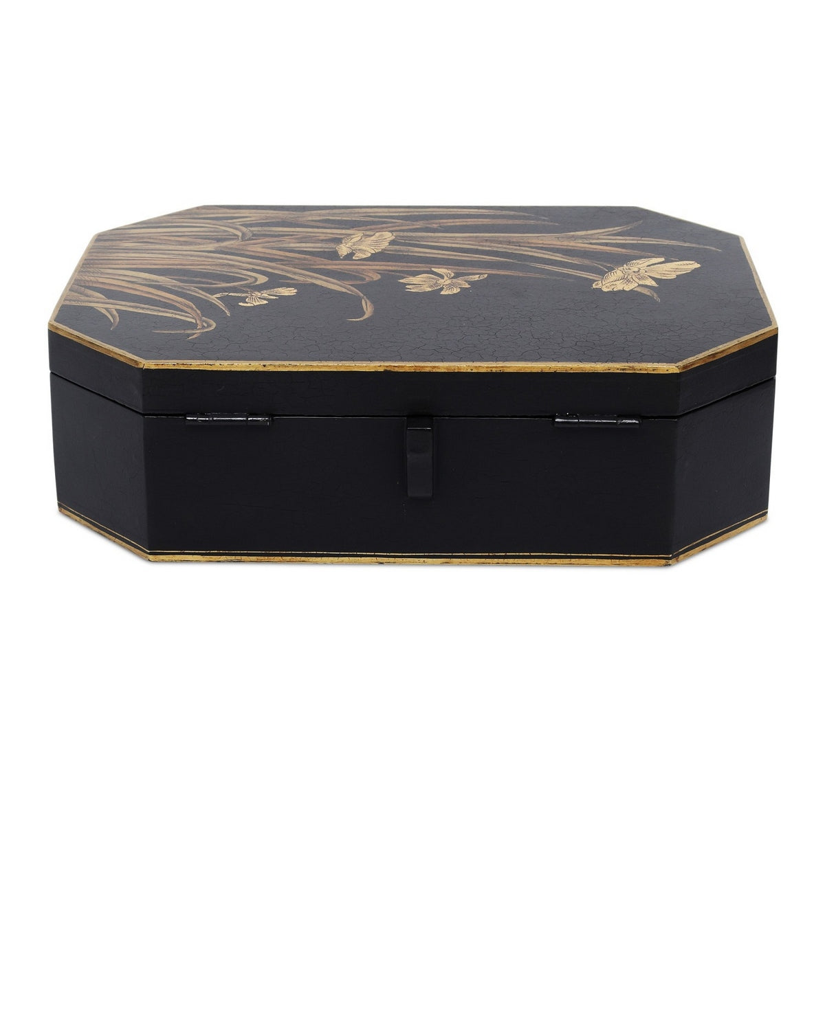 Currey and Company 1200-1065 Glasshouse Box en noir et or